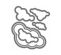 Matrices de découpe en métal en forme de nuages pour la fabrication de cartes, matrices de découpe blanches pour le scrapbooking en papier, pochoirs DIY pour la décoration de fêtes d’album, mariage
