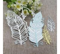 Matrices de découpe en métal en forme de plume de 11,2 x 13,5 cm pour scrapbooking, gaufrage, décoration artisanale, pochoirs de découpe