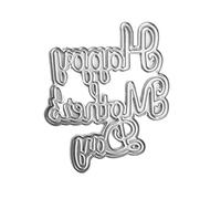 Matrices de découpe en métal Happy Mother's Day Pochoir Scrapbooking Album Tampon Papier Matrices de découpe Mots