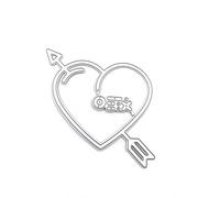 Matrices de découpe en métal « Happy Valentine's Day » pour scrapbooking, fabrication de cartes, décorations de Saint-Valentin
