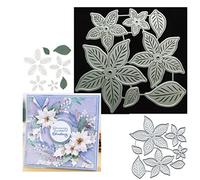 Matrices de découpe en métal Poinsettia Fleur Splendide Poinsettia pour mariage, flocon de neige, feuille de flocon de neige, album de scrapbooking, décoration de papier pour la fabrication de cartes