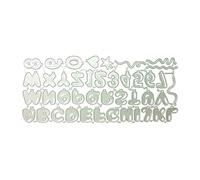 Matrices de découpe en métal pour création de lettres et chiffres - Pochoir pour scrapbooking - Cartes en papier - Décoration d'album