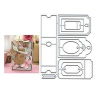Matrices de découpe en métal pour étiquettes d'étiquettes - Pochoirs de découpe pour bricolage, scrapbooking, cartes, gaufrage décoratif, pour la fabrication de cartes