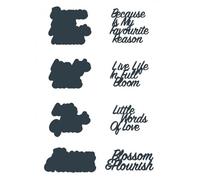 Matrices de découpe en métal pour la fabrication de cartes « Make Happy Always Forever Always Forever Forever » - Pochoir de découpe en métal pour bricolage, scrapbooking, loisirs créatifs