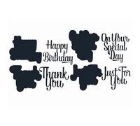 Matrices de découpe en métal pour la fabrication de cartes « Make Happy Always Forever Always Forever Forever » - Pochoir de découpe en métal pour bricolage, scrapbooking, loisirs créatifs