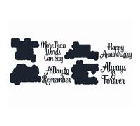 Matrices de découpe en métal pour la fabrication de cartes « Make Happy Always Forever Always Forever Forever » - Pochoir de découpe en métal pour bricolage, scrapbooking, loisirs créatifs