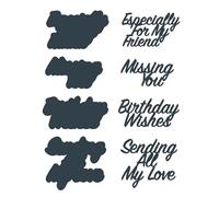 Matrices de découpe en métal pour la fabrication de cartes « Make Happy Always Forever Always Forever Forever » - Pochoir de découpe en métal pour bricolage, scrapbooking, loisirs créatifs