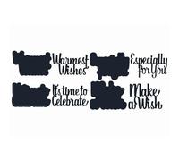Matrices de découpe en métal pour la fabrication de cartes « Make Happy Always Forever Always Forever Forever » - Pochoir de découpe en métal pour bricolage, scrapbooking, loisirs créatifs