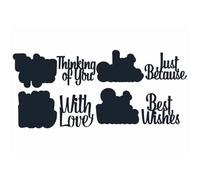 Matrices de découpe en métal pour la fabrication de cartes « Make Happy Always Forever Always Forever Forever » - Pochoir de découpe en métal pour bricolage, scrapbooking, loisirs créatifs