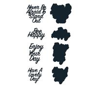 Matrices de découpe en métal pour la fabrication de cartes « Make Happy Always Forever Always Forever Forever » - Pochoir de découpe en métal pour bricolage, scrapbooking, loisirs créatifs