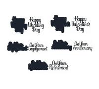Matrices de découpe en métal pour la fabrication de cartes « Make Happy Always Forever Always Forever Forever » - Pochoir de découpe en métal pour bricolage, scrapbooking, loisirs créatifs