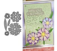 Matrices de découpe en métal pour la fabrication de cartes, motif fleur de bleuet pour scrapbooking, album de fête, mariage, festival, décoration