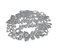 Matrices de découpe en métal pour la fête des mères et couronne de fleurs - Pochoir pour scrapbooking, gaufrage, album de cartes, modèle, décoration, loisirs créatifs