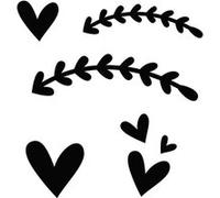 Matrices de découpe et d'embossage - Coeurs printaniers Multicolore G