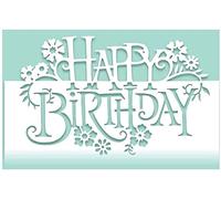 Matrices de découpe et pochoirs en métal « Happy Birthday » pour loisirs créatifs, gaufrage et bannière fine pour scrapbooking