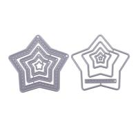 Matrices de Découpe Étoile à Cinq Branches en Acier au Carbone, Argenté | Gaufrage Décoratif pour Invitations à Thème et Loisirs Papier, Modèle Diy, Usage Créatif Précis