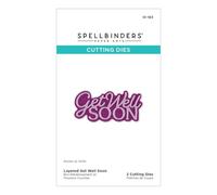 Matrices de découpe gravées « Get Well Soon »