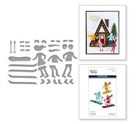 Matrices de découpe gravées « Hit The Slopes » de la collection « The Ski-Son's Greetings » par Simon Hurley