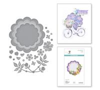 Matrices de découpe gravées pour journal festonné de la collection Simple Vintage Flower Shoppe avec des histoires simples