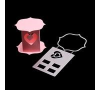 Matrices de découpe Love Box de 19,1 x 8,9 cm pour la fabrication de cartes, le scrapbooking, la décoration, le gaufrage