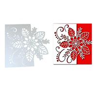 Matrices de Découpe Noël pour Carte de Vœux Forme Fleur Dies de Découpe Scrapbooking Cutting Dies Noël Matrice de Découpe en Métal Pochoir Outil Découpage Cadeau Carte Album Artisanat