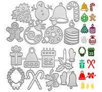 Matrices de Découpe Noël,Regerly Scrapbooking Cutting Dies en Acier au Carbone DIY Gaufrage Pochoirs Découpage pour Scrapbooking Album de Bricolage ((16 modèles))