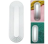 Matrices de découpe ovales pour scrapbooking et loisirs créatifs, idéales pour le gaufrage de précision et la conception unique du papier