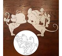 Matrices de découpe pour la fabrication de cartes, motif animal de dessin animé, souris matrice de découpe, scrapbooking, papier, loisirs créatifs, pochoir argenté