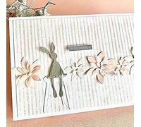 Matrices de découpe pour la fabrication de cartes, pochoirs de découpe pour bricolage, scrapbooking, album photo, gaufrage décoratif, pour la fabrication de cartes + broche mignonne (banc lapin)