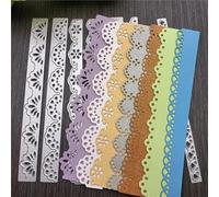 Matrices de découpe pour scrapbooking, 15 x 10 cm, bordure en dentelle métallique, pochoir, scrapbooking, album photo, cartes, papier, gaufrage