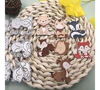 Matrices de découpe YunTrip en métal pour fabrication de cartes, motif animaux de forêt, hérisson, renard, écureuil, cerf pour bricolage, scrapbooking, gaufrage, papier artisanal, cartes décoratives