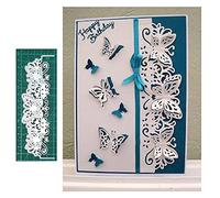 Matrices de découpe YunTrip pour la fabrication de cartes, motif papillon, dentelle et bordure en métal, pochoirs pour bricolage, scrapbooking, album photo, papier décoratif, pour cartes de vœux