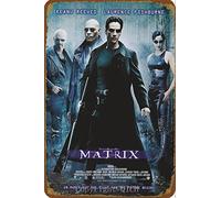 Matrix Affiche rétro vintage en étain humoristique - 20,3 x 30,5 cm pour garage, bar, cinéma, salon, cave, art déco