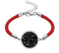 Matrix Bracelet en corde rouge fait à la main avec formules mathématiques et le calcul