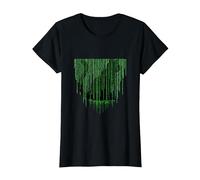 Matrix Cat T-Shirt, Femme, Noir, XL