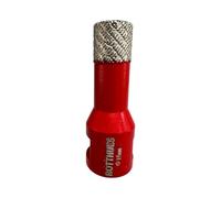 Matrix Foret creux diamanté Ø 6 x 15 x 62 mm Rouge M14 Hauteur de segment 15 mm Perçage précis et propre à sec et humide (Ø 16 mm)