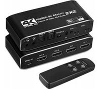 MATRIX HDMI 2.0 2x2 Switch Splitter Extraction SPDIF