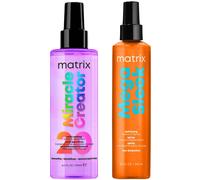 Matrix Mega Sleek Iron Smoother For Anti-Frizz and Humidity Protection + Miracle Creator 20 Benefits Hair Treatment Spray Bundle