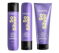 Matrix, Routine Neutralisante pour Cheveux Blancs & Blonds, Colorés ou Naturels, Neutralise les Reflets Indésirables, Blond Lumineux, Pigments Violets, So Silver