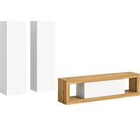 Matrix système d'étagères 2 portes 2 compartiments 1 porte rabattable blanc.