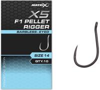 Matrix X5 F1 Pellet Rigger Hooks sans ardillon - 18