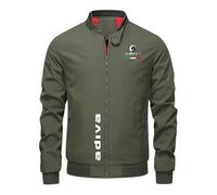 MATRIXX Blouson bomber homme Scooter Rider, à col montant avec fermeture éclair complète, Pour le camping, la randonnée - Respirante, varsity(Green,4XL)