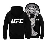 MATRIXX Blousons Homme U.F.C, Blouson à Capuche Chaud Épais avec Zippé pour Hiver, Veste à Capuche Résistant au Vent pour Camping-Black A||L