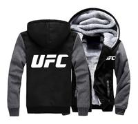 MATRIXX Blousons Homme U.F.C, Blouson à Capuche Chaud Épais avec Zippé pour Hiver, Veste à Capuche Résistant au Vent pour Camping-Black B||L