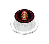 Matryoshka Nesting Doll Russian Doll Red on Black PopSockets PopGrip pour MagSafe
