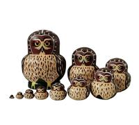 Matryoşka Bebekler - Jeu Éducatif Empilement Avec Des Motifs Animaux - El Boyamalı İç İçe Geçen Bebekler | pour Collectionneurs d'art Éducateurs Parents Maison Chambre Anniversaire Noël