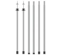 Mâts de bâche télescopiques 102 260 cm 2 pcs Aluminium