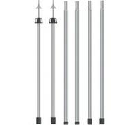 Vidaxl MâTs De BâChe TéLescopiques 102-260 Cm 2 Pcs Aluminium