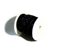 Matsa Rouleau de Paillettes pour vêtements, décorations, Bijoux, Costumes, Couture, Ornements, Rubans, travaux manuels, Noir 50, 50m