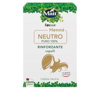 Matt, Henné Neutre, Renforçant Cheveux à Base de Cassia Italica, 100% Naturel, Sans Pigments Colorants, Idéal pour Cheveux Défibrés et Éteints, Ravive la Couleur Naturelle, 2 Enveloppes unidoses de 50